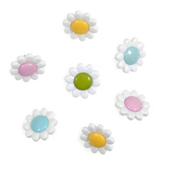 Trimits Pastel Daisy Craft Buttons 7 Pieces