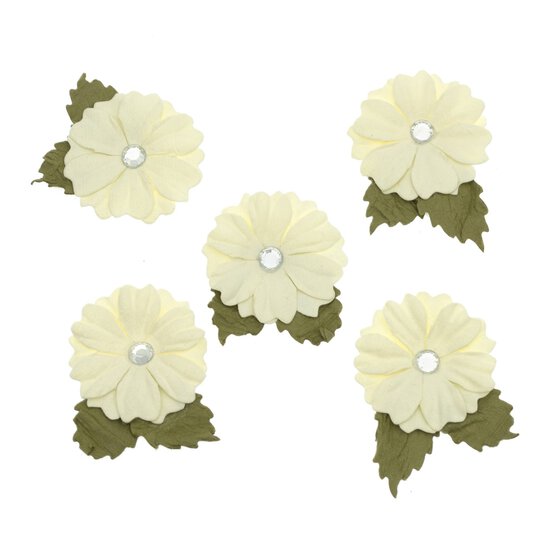 Handmade Ivory Pearl Joy Flowers 5 Pack image number 1