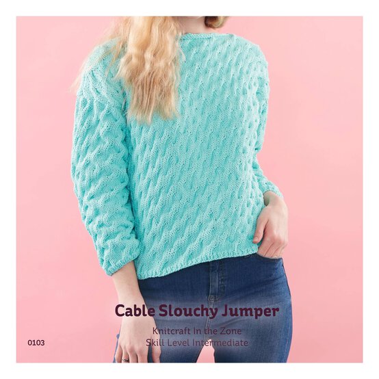 Knitcraft Cable Slouchy Jumper Digital Pattern 0103 image number 1