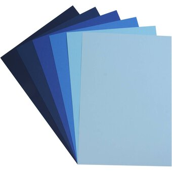 My Colours Blue Tones Canvas Cardstock A4 18 Pack