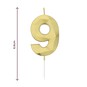 Whisk Gold Faceted Number 9 Candle image number 4