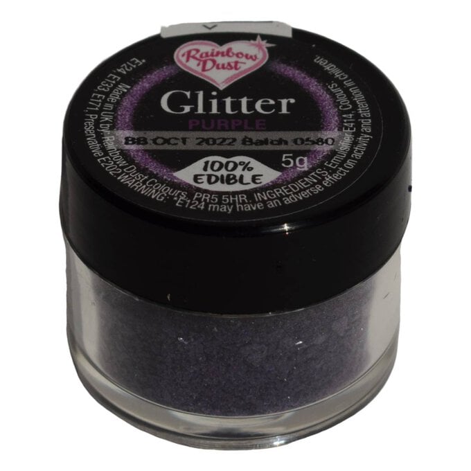 Rainbow Dust Purple Edible Glitter 5g image number 1
