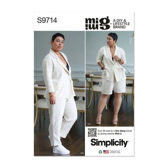 Simplicity Women's Jacket  Sewing Pattern S9714 (Y5 18-26)