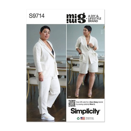 Simplicity Women's Jacket  Sewing Pattern S9714 (Y5 18-26) image number 1