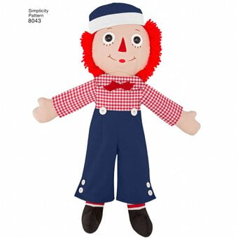 Simplicity Raggedy Dolls Sewing Pattern 8043 image number 6