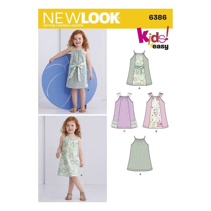 New Look Toddler's Easy Dresses Sewing Pattern 6386 image number 1