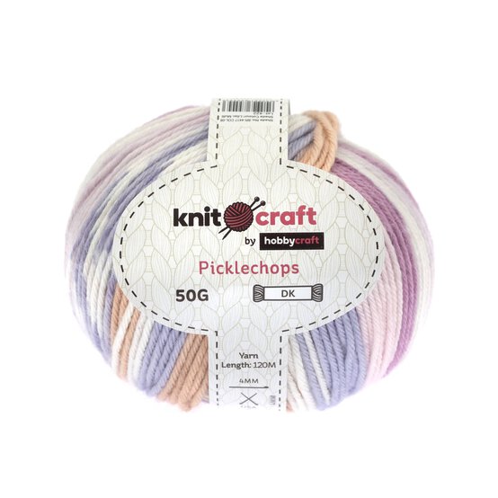 Knitcraft Lilac Multi Picklechops DK Yarn 50g image number 1