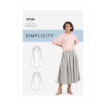 Simplicity Women’s Skirt Sewing Pattern S9180 (6-14)