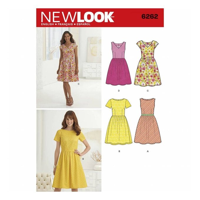 New Look Women's Dress Sewing Pattern 6262 image number 1