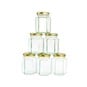 Clear Hexagonal Glass Jars 110ml 6 Pack image number 1