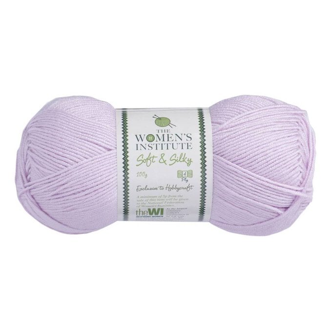 Women's Institute Lilac Soft and Silky 4 Ply Yarn 100g image number 1