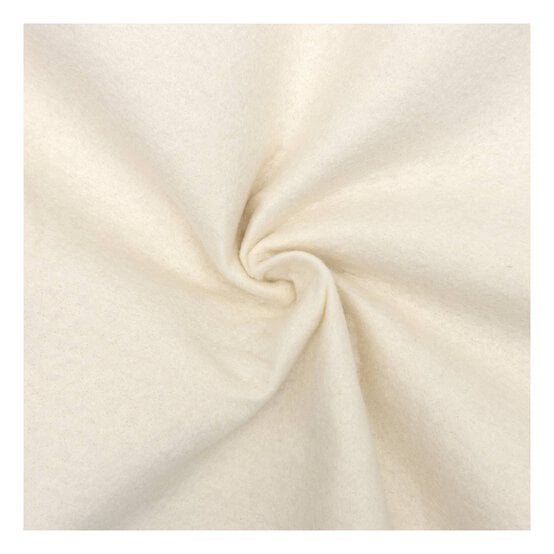 Cream Felt Fabric by the Metre image number 1