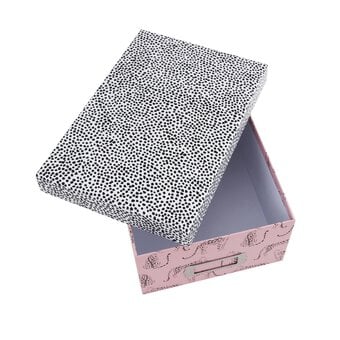 Pink Leopard Dot Storage Box 11cm x 20cm x 29cm image number 3