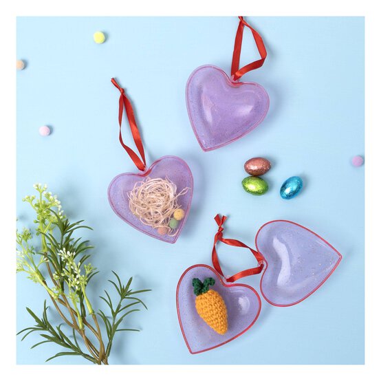 Pink Fillable Hanging Heart 3 Pack image number 2