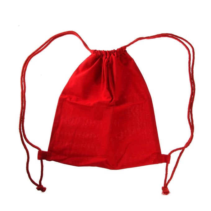 Red Cotton Drawstring Bag image number 1