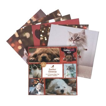 Pawfect Christmas 4 x 4 Inches Paper Pad 18 Sheets