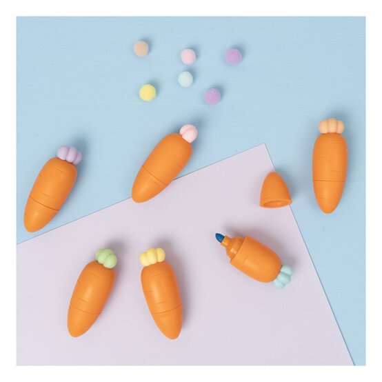 Carrot Highlighters 6 Pack  image number 2