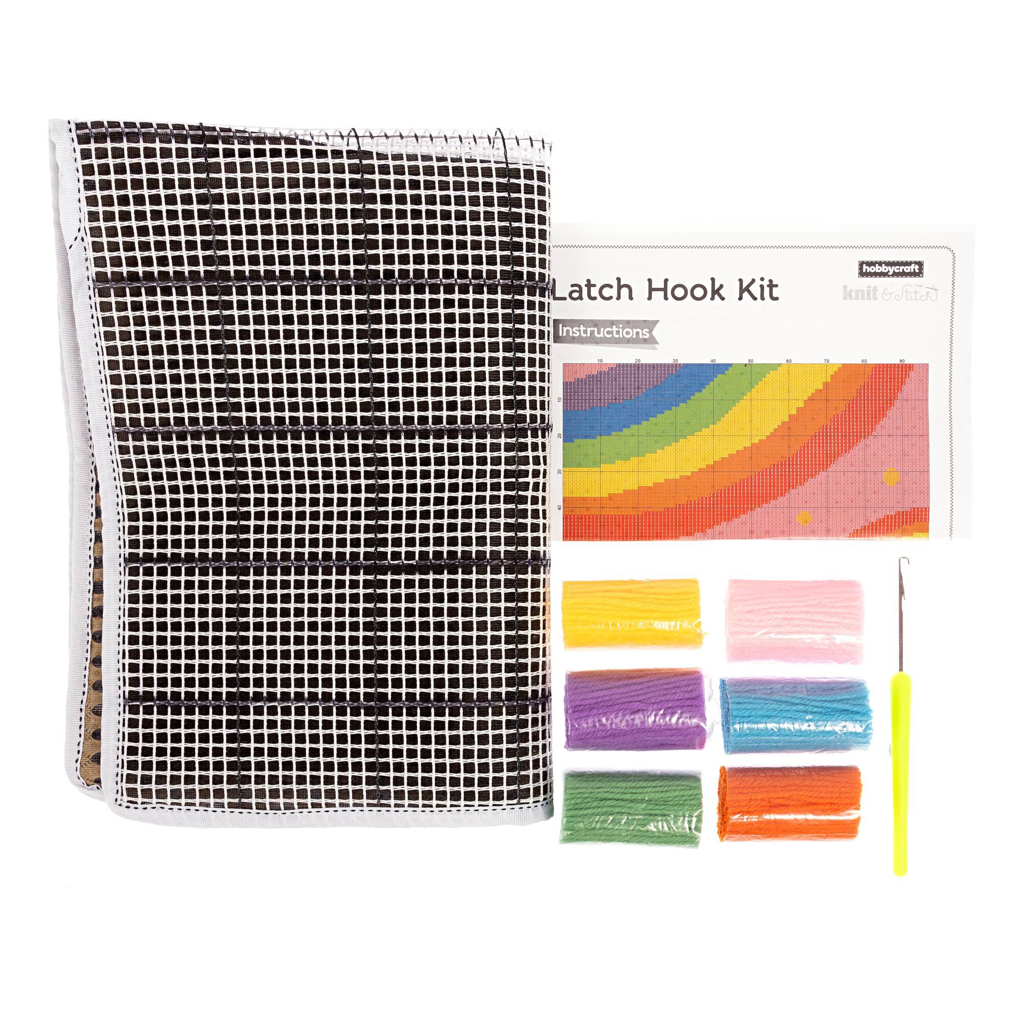 Rainbow Rug Latch Hook Kit Hobbycraft