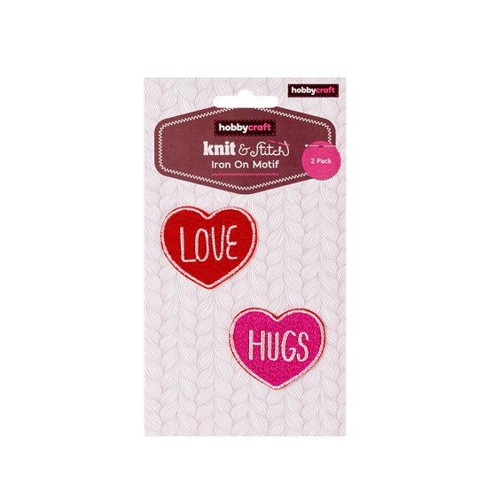 Heart Iron-On Patches 2 Pack image number 4