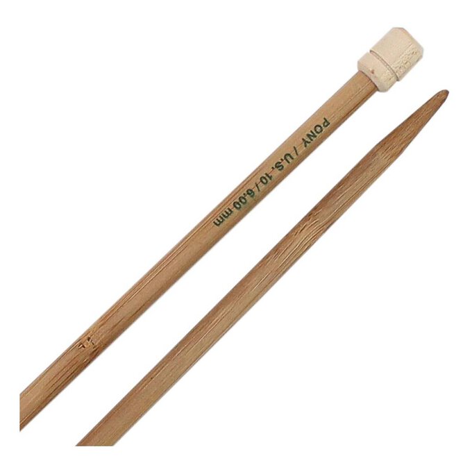 Pony Bamboo Needles 33cm 6.00mm | Hobbycraft
