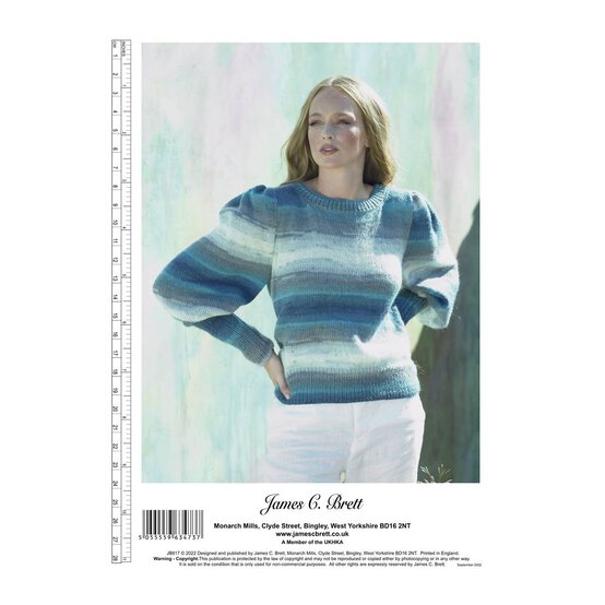 James C Brett Shhh DK Jumper Pattern JB817 image number 1