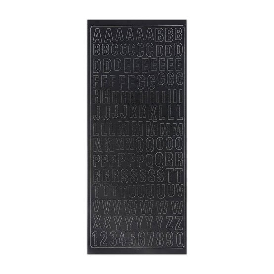 Anita's Black Uppercase Alphabet and Number Outline Stickers image number 2