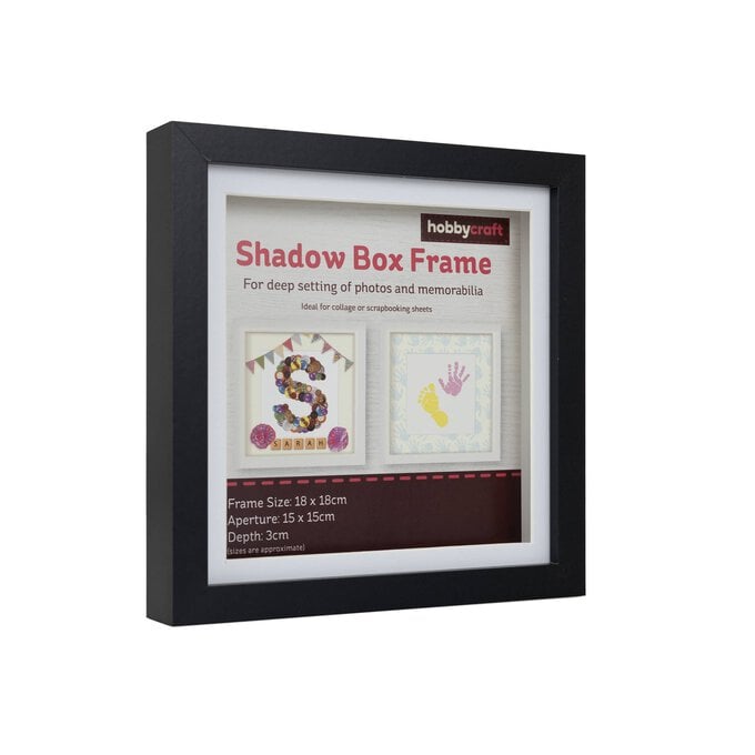 Black Shadow Box Frame 18cm x 18cm image number 1
