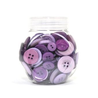 Hobbycraft Button Jar Purple image number 2