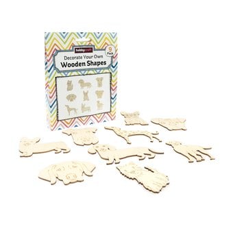 Decorate Your Own Dog Wooden Shapes 9 Pack