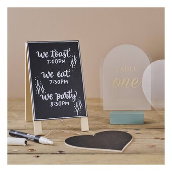 Double-Sided Wooden Chalkboard 21cm x 12cm image number 2