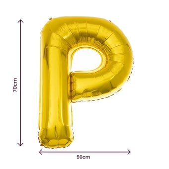 Extra Large Gold Foil Letter P Balloon image number 2