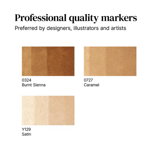 Winsor & Newton Brown Tones Promarkers 3 Pack image number 4