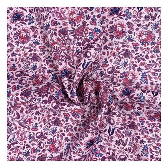 V&A Regency Threads Blushing Floret Cotton Fabric by the Metre