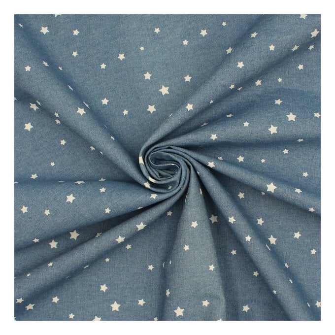 Floral Printed Cotton Chambray Fabric by the Metre image number 1