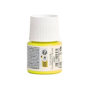 Pebeo Setacolor Fluorescent Yellow Leather Paint 45ml image number 3
