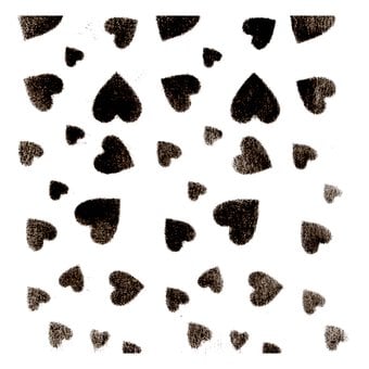 Multi Hearts Stencil 10cm x 25cm