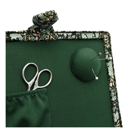 Floral Wood Block Medium Sewing Box image number 4