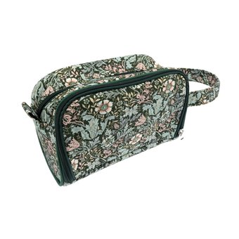 Floral Wood Block Crochet Bag