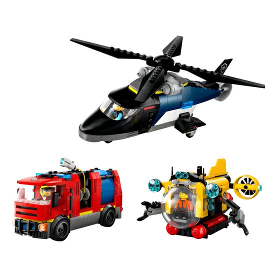 LEGO City Helicopter, Fire Truck and Submarine Remix image number 5