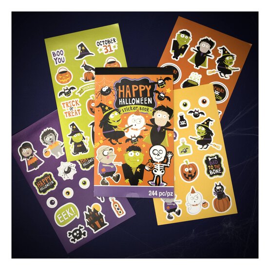 Happy Halloween Sticker Book 244 Pieces image number 1
