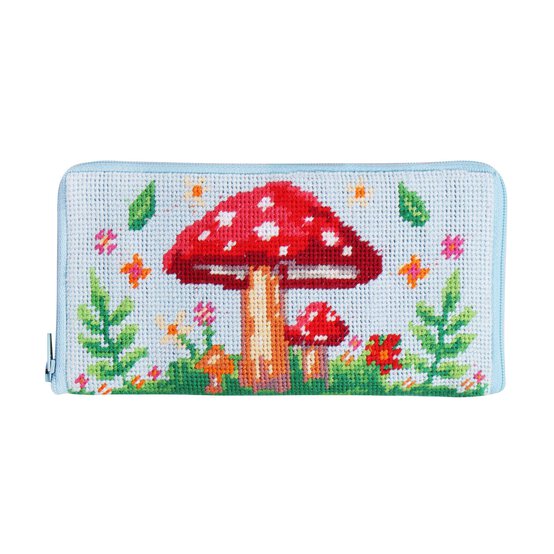 Trimits Half Stitch Toadstool Glasses Case Kit image number 4