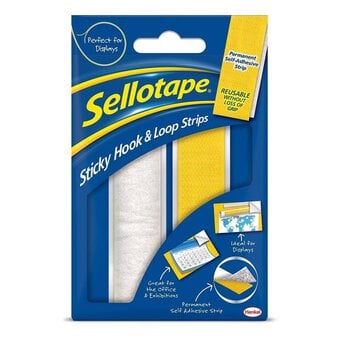 Sellotape Sticky Hook and Loop Strips 20 Pack