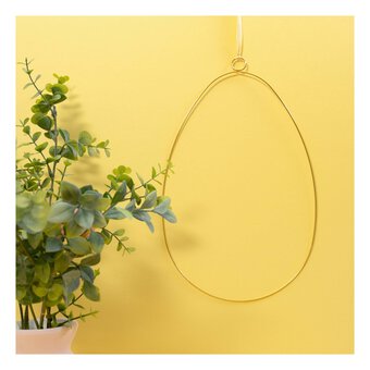 Gold Egg Wire Wreath 30cm