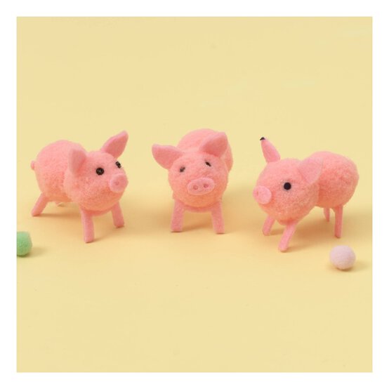 Pink Pig Decorations 3 Pack image number 1