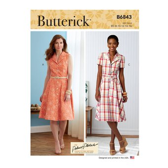 Butterick Women's Dress and Sash Sewing Pattern B6843 (F5 16-24)
