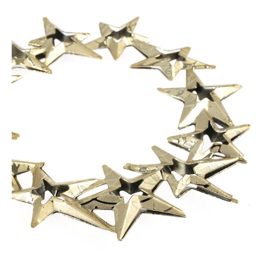 Hanging Gold Metal Star Decoration 11cm image number 2