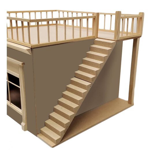 Corner Shop Ground Floor and Terrace Doll&rsquo;s House Kit image number 4