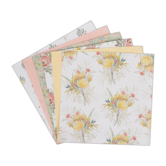 Papermania Blooming Bouquets Paper Pad 6 x 6 Inches 18 Sheets image number 2