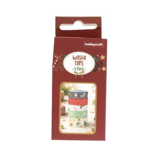 Jingle Bells Washi Tapes 2m 5 Pack  image number 4