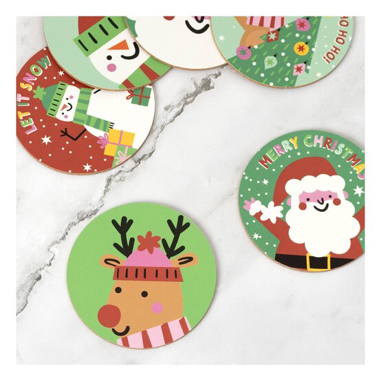 Christmas Coaster Mats 6 Pack  image number 2